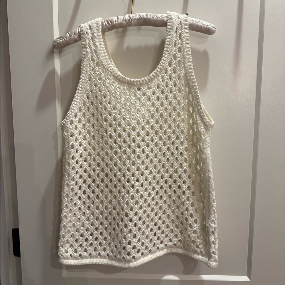 Madewell White Sleeveless Knit Top